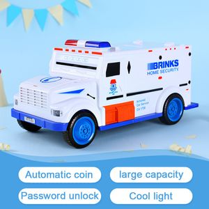 Safe Truck Digital Piggy Bank Kids Toy Money Box Saving Deposit Boxes Electronic Tirelire Enfant Children Cash Car Coin 201125