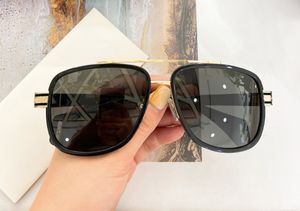 Pilot Sunglasses 0488 Shiny Black Dark Grey Sport Sunglasses Wrap Glasses Gafas de sol Men Sun Shades UV Protection with Box