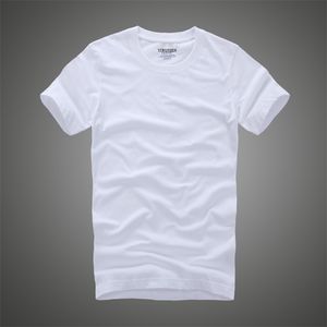 Mężczyźni Tshirt 100% Bawełna Solid Color O-Neck Krótki Rękaw T Shirt Męski Wysokiej Jakości 220314