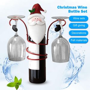 Wholesale snowman wine glasses for sale - Group buy Christmas Decorations Creative Wine Glasses Holder Snowman Santa Gnome Rack Merry For Home Xmas Gifts