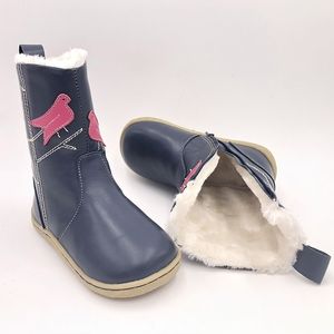 TipsieToes Top Brand Barefoot Genuine Leather Baby Toddler Girl Scarpe per bambini per la moda Inverno Stivali da neve Shippingild LJ200911