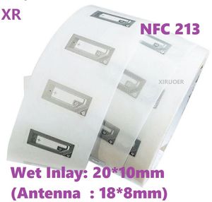 20 * 10MM وسائل الإعلام الاجتماعية NFC Tag NFC 213 ملصق NFC رقاقة التسمية مع ذاتية اللصق 13.56 ميجا هرتز البطانة الرطبة لتقاسم الاتصالات الاتصالات الاتصالات