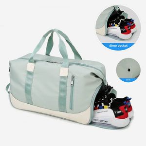 Män Kvinnor Sport Gymväska Högkapacitet Multifunktion Tork och våt separation Wimming Bag Lady Yoga Fitness Bag Travel Handväska Q0113