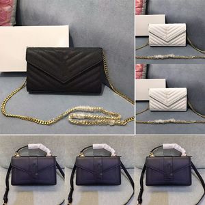 Borsa da donna di design di lusso 2021 borsa da donna in pelle con cucitura borsa a tracolla con catena borsa con patta di alta qualità in vari colori