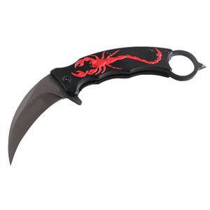 Karambit Claw Knife 440C 57HRC Titanium Coated Blade Ourdoor Survival Rescue Knives H5449
