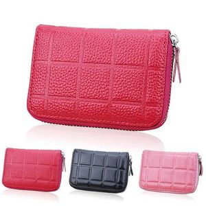 Short Coin Women Purses Fashion Wallets Genuine Leather Female Plaid Purse Card Holder Wallet Lady Small Zipper With