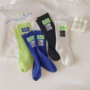 Дети мальчики девочек необходимые носки комбинированные ватные буквы напечатанные напольные чулки взрослых женщин весна осень моды носок для 3-12Y G1224