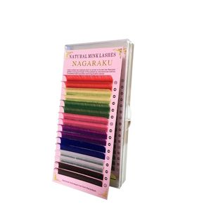 Rainbow Eyelashes 8 Colors Rainbow Colored Eyelash Extension Color Eyelashes, 16 Rows/Tray Colorful Eyelash Extension