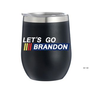 12oz Brandon Git Leton Sıcak Satmak Paslanmaz Çelik Bira Tumbler Seyahat Bira Kupa Su Şişesi Termos Kahve Kupalar RRA11204