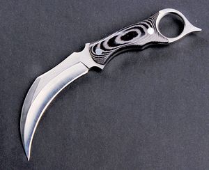 Yeni en kaliteli karambit pençe bıçağı 440c saten bıçağı tam tang micarta kolu açık kamp taktik bıçakları deri kılıflı