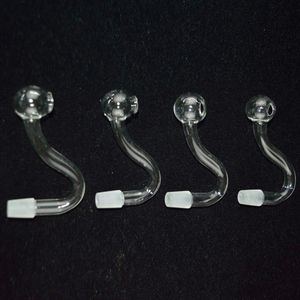 Großhandel neue Glasbongs Rauchen Wasserpfeifen Ölbrenner Tabakpfeife klar 10mm Male Joint Smoking Tubes für Transpatent Bowl