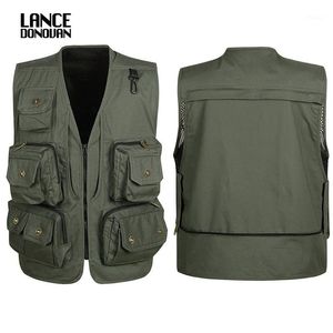 Men's Vests Wholesale- 2021 Arrival Multi-pockets Tactical Vest Men Professional Pography Cameraman Vest1