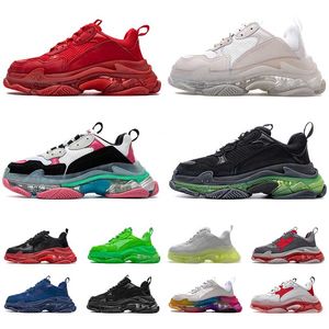 New Arrival Paris Triple S Fashion Platform Sneakers 17FW Mens Womens Casual Shoes ALL Black Triple Green Designers Luxurys Vintage Trainers