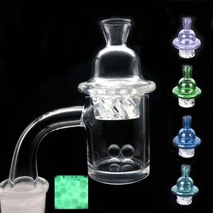 Raucherzubehör Neue XXL Quarz Banger Nail Cyclone Spinning Carb Cap und Terp Pearl 90 Grad für Bongs Dab Rigs