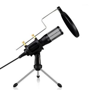 Profissional Condenser Microfone Studio Recording USB Microfone Karaoke Mic com Stand for Computer Laptop PC1