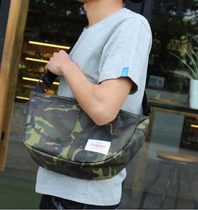 Bolsa mensageiro camuflada masculina, bolsa de ombro em tecido oxford, bolso grande no peito com bolsos laterais HBP