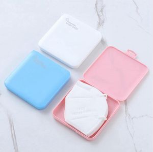 Portable Mask Box Storage Dustproof Face Shield Moisture Proof Container Disposable Face Mouth Cover Holder Masks Storage Case LJJP599