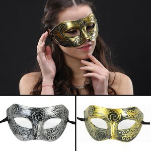 Cadılar bayramı Kostüm Partisi Maskesi Retro Greko-Romen Gladyatör Masquerade Maskeleri Vintage Oyma Erkekler Maskeleri Cadılar Bayramı Partisi Maskeleri