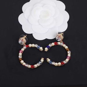 2022 Luxury quality charm dangle drop earring with colorful beads and damond for women wedding jewelry gift have box stamp PS7293
