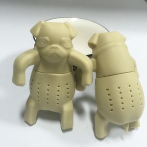 Filtros de café em casa de jardim Pug de filtros de chá encantador em uma caneca Silicone Chá Infusor Kawai Portable Dog