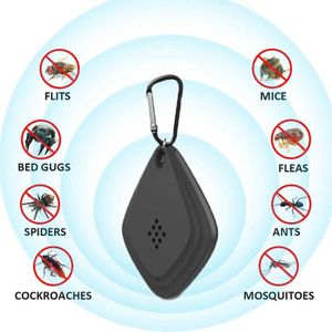 Portabel USB Electronic Mosquito Repeller Keychain Ultrasonic Myggmordare Fly Insect Bug Spider Pest Repellent For Home Outdoor Camping