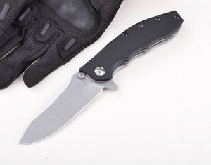 Special Offer Classic 0562 Flipper Folding Knife D2 Stone Wash Drop Point Blade G10 + Stainless Steel Handle Ball Bearing EDC Knives