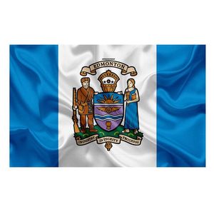 Bandeira da cidade de Edmonton Bandeira da cidade de alta qualidade 3 x 5 pés 90 x 150 cm Festival Festa Presente 100D Poliéster Interior Impresso Bandeiras e Banners