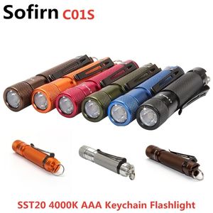 Sofirn C01S BLF Mini LED ficklampa AAA Twisty High 95 CRI SST20 4000K Keychain Hat Light med Clip 220209