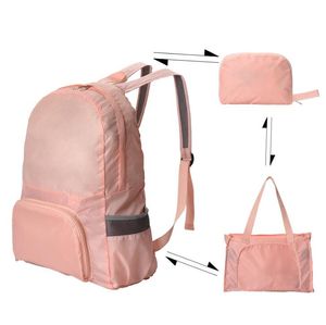Lightweight wartrproof both backpack dual purpose fold school bag outdoor sport backpack travel climbing bag portable skin bags