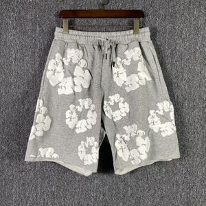 Pantaloncini stampati in cotone espanso Jogger Uomo Donna Pantaloni larghi da spiaggia con coulisse Skateboard nero grigio