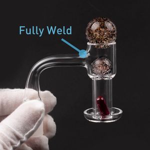 Shisa vollständig geschweißte Schrägkantenquarz Banger Quarz Einsetzen Splashöl für Glasbongs Dab Rigs Wasserrohre