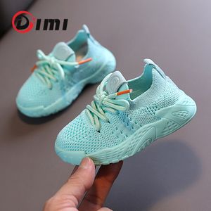 Dimid Nowy Jesień Baby Buty Chłopiec Dziewczyna Berbeć Buty Moda Oddychająca Dzianie Wygodne Dorywczo 0-3 Rok Kid Sneakers 201130