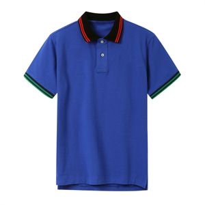 2021 nuova polo da uomo a manica corta polo sportiva moda casual polo da uomo in cotone a righe risvolto manica corta di grandi dimensioni 4 colori