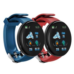 D18S Femmes Smart Watch Sport Fitness Tracker Touche Touch Bouton Smartwatch Hommes Mode Horloge électronique IP65 Imperméable pour Android iOS