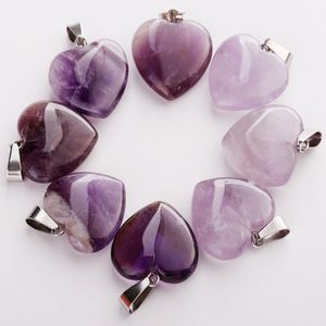 Wholesale 50pcs/lot Fashion Natural Amethysts Stone Different Shape Beads Pendants DIY Jewelry Making for Women Free Shiping Q1113