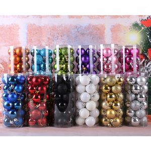 Christmas Decorations TPXCKz 24pcs Tree Decor Ball Bauble Xmas Party Hanging Ornament Home DIY Kid Craft Toy Gift 2021 40mm1