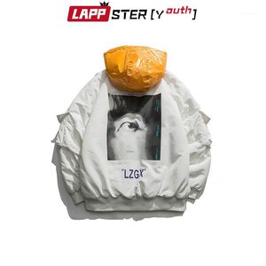 Erkekler Aşağı Parkas -Youth Erkekler Streetwear Hip Hop Kış Ceketler Kalın 2022 Mens Harajuku Kore Modası Kabarcık Ceket Tasarımcı Parka