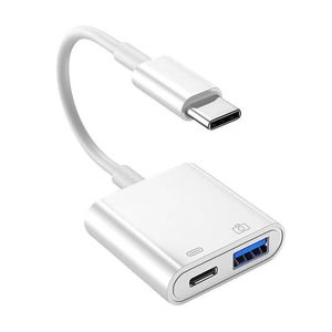 Многофункциональная функция 2in1 Type-C до адаптеров камеры USB 3.0 С мужчиной на женский ОТГ адаптер с зарядным портом