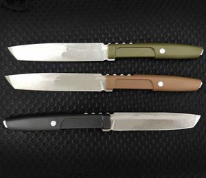 Promotion Survival Straight Kniv D2 Stone Wash Blade Full Tang Nylon Plus Glasfiberhandtag med ABS K-mantel