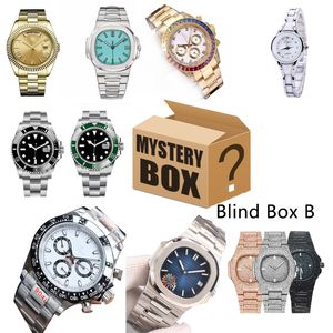 Lucky Mystery Box Blind Boxes Random mężczyźni kobiety oglądają świąteczny prezent na wakacje urodziny Wysokiej jakości zegarki