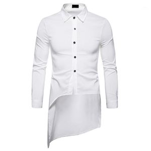 Mäns Klänning T-shirts Långärmad Mjuka Män Svala Tailed Design Man Skjorta Modi Camisas Blusa Masculina Classic Roupas1