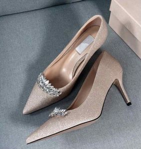 Sandali eleganti da donna Bing Pumps Scarpe eleganti a punta sexy AURELIE Perla Tacco a spillo Lady Tacchi alti Abito da sposa Regalo da sposa con scatola