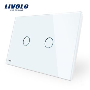 LIVOLO Wall Switch Ivory White Glass Panel, AU US C9 Standard Touch Light Switch with LED indicator,dimmer remote control T200605