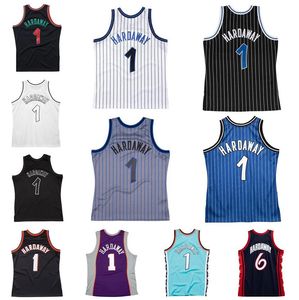 Zszyta koszulka do koszykówki Penny Hardaway 1993-94 99-00 01-02 Mesh Hardwoods Classic Retro Jerseys Men Młodzież S-6xl