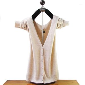 Wholesale-2020 autumn and winter Cashmere knitted sweater women v-neck Wool cardigans Ladies More colors Sweaters for girl1