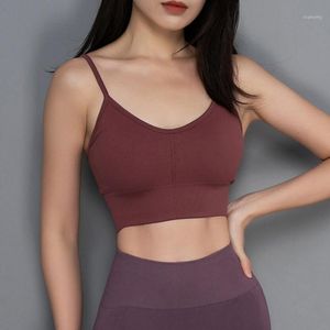 Binagem de roupas de ginástica de ioga sem costura colete feminino esportivo feminino push up fitness rastrear tops de colheita de colheita ativa