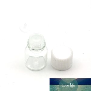 500pcs 1ml de vidro Frascos de perfume vazio frasco de petróleo essencial com orifício redutor e Cap uns frascos desobstruídos