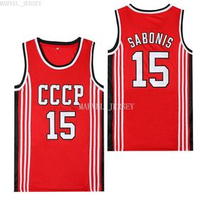 CCCP 15 Sabonis Jersey Bordado Jerseys XS-5xl NCAA