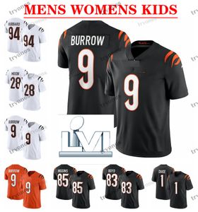 Bowls Mens Super 1 Ja'marr Chase 85 Tee Higgins 9 Joe Burrow Lvi Football Jerseys 28 Mixon 94 Sam Hubbard 2 Evan Mcpherson 55 Logan Wilson Tyler Boyd Munoz Womens Kids