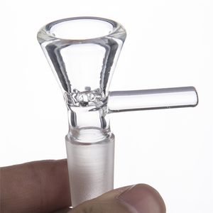 27mm Glas Rökning Tillbehör Skål Herb Hållare 14mm 18mm Man Klar glas Bong Vattenrör DAB Oljeplattor 809